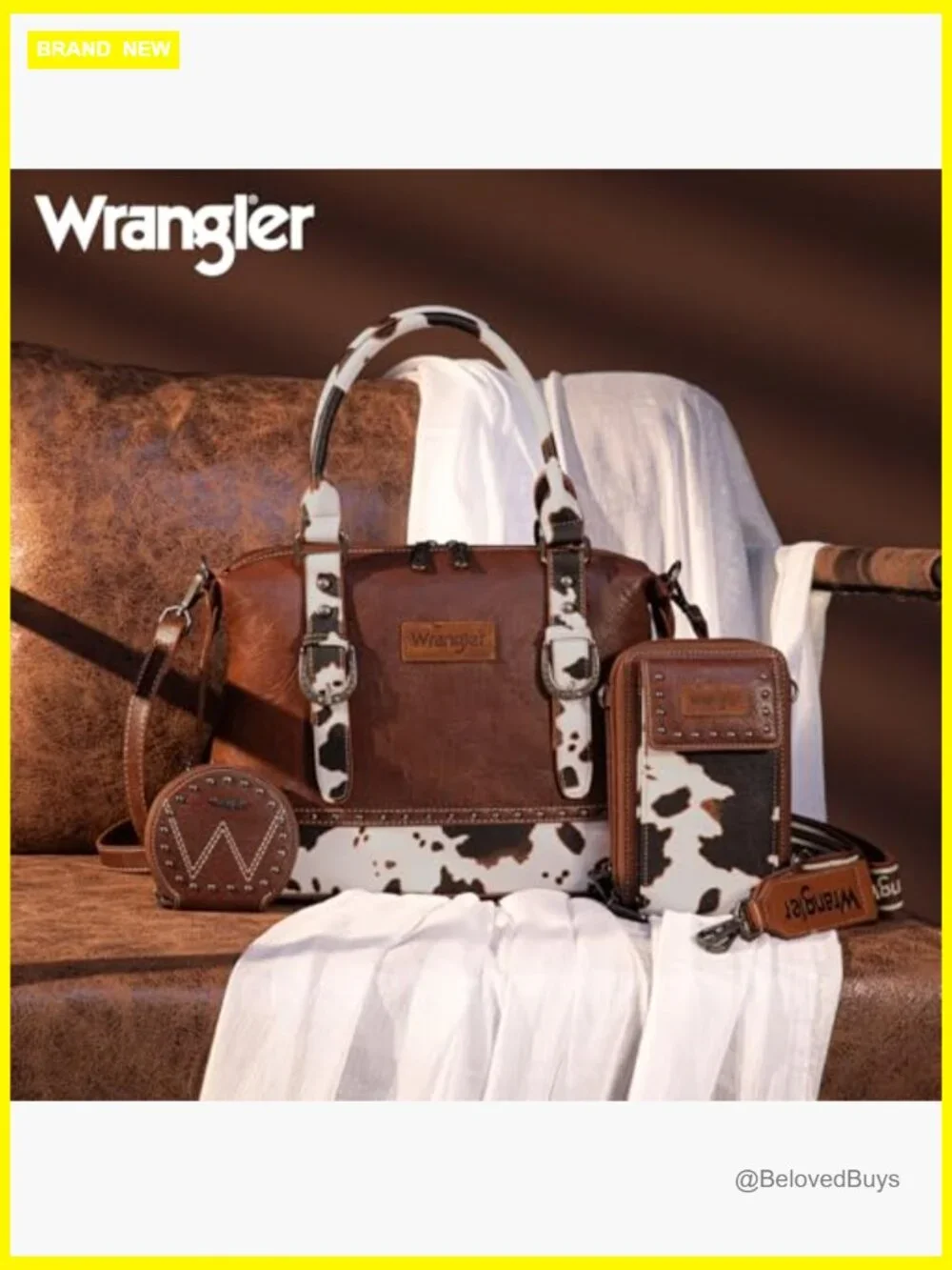 Leather Doctor Bag Set with Top Handle and Crossbody Strap - Picture 2 of 7